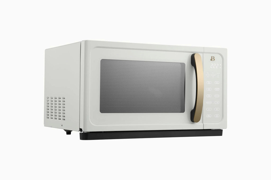 Beautiful 1.1 Cu ft 1000W Sensor Microwave Oven, White Icing