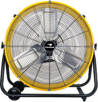 Tornado 24 Inch High Velocity 3-Speed Drum Air Circulator Fan, 7800 CFM, Yellow - HI-FAN-DRUM24-1P