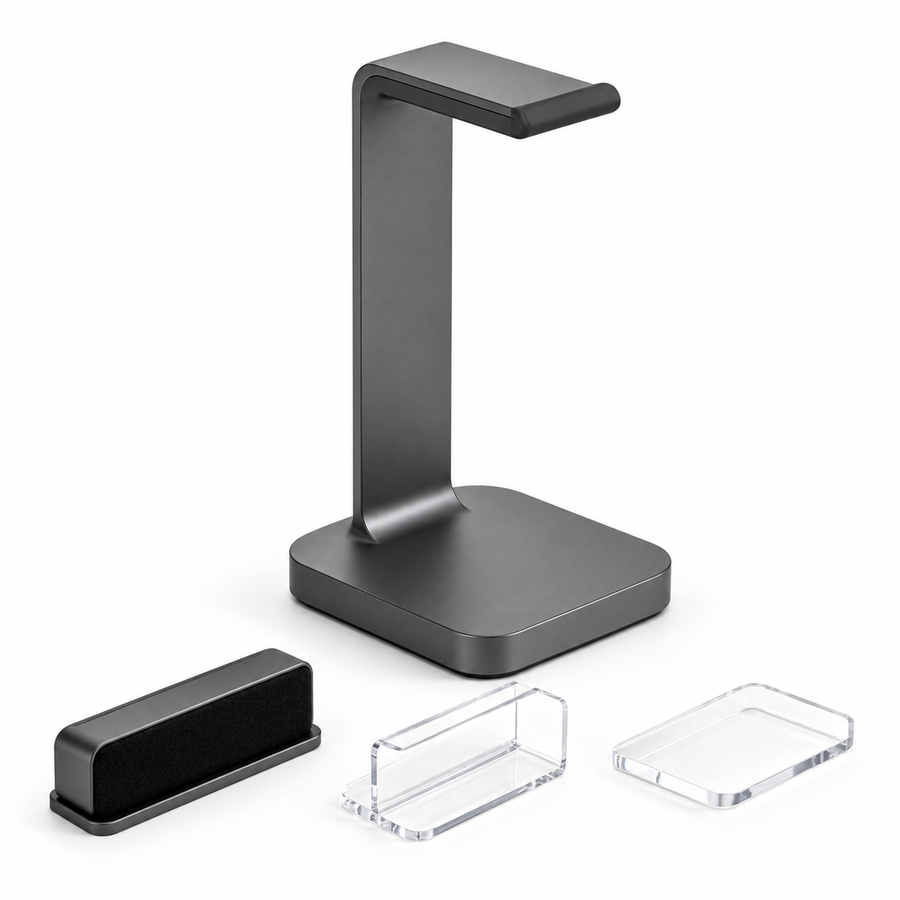 Aluminum Modular Headphone Stand, Detachable Multi-Style Headset Holder