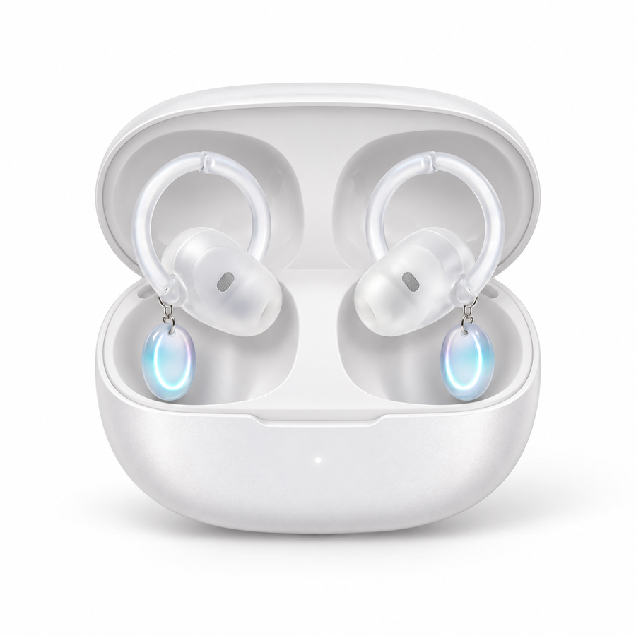 Lunar Charm Wireless Earbuds with Charging Case
