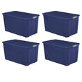 45 Gallon Wheeled Latch Tote, Stadium Blue, Case Of 4 - 36 5/8 Inch X 21 Inch X 19 1/2 Inch