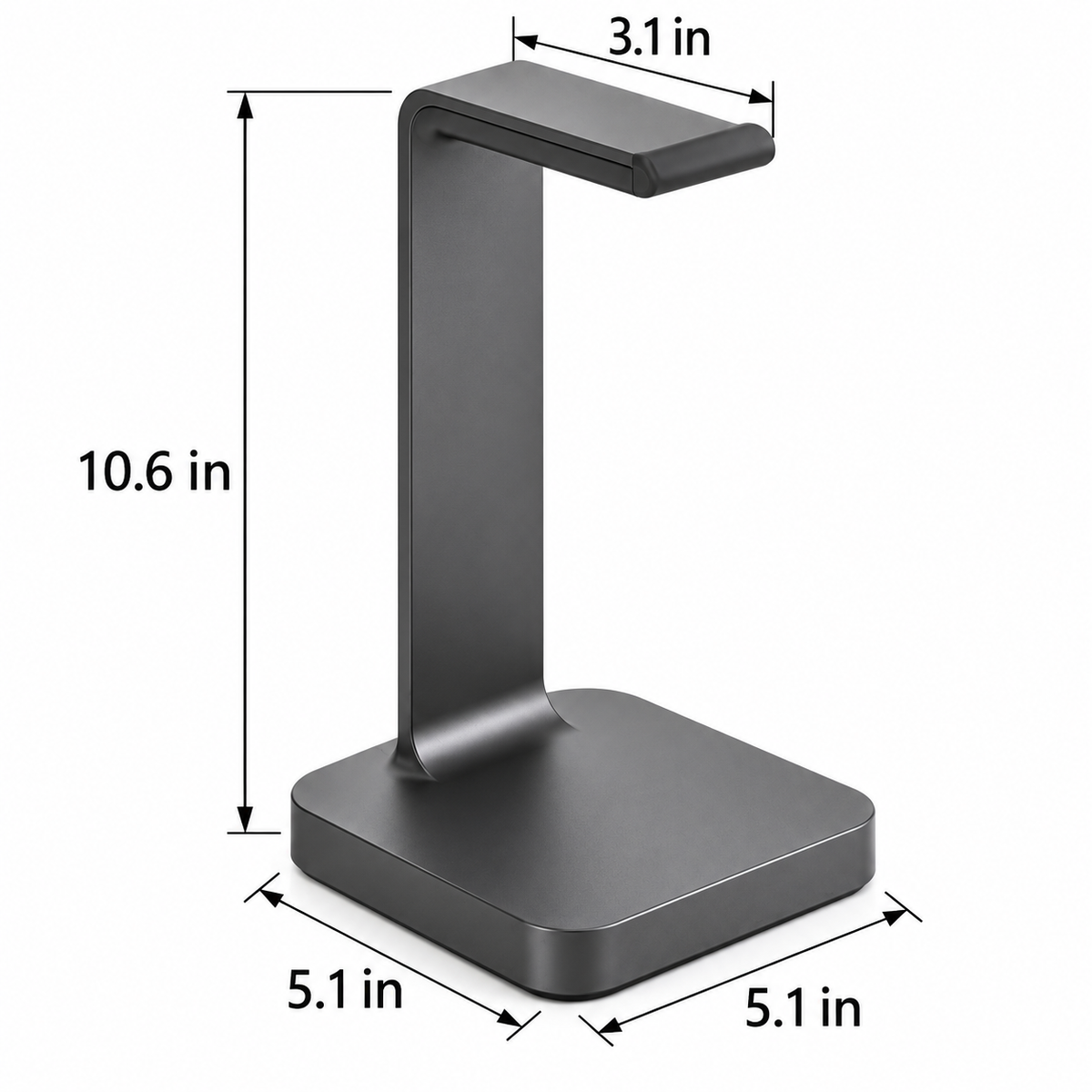 Aluminum Modular Headphone Stand, Detachable Multi-Style Headset Holder