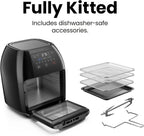 Chefman Digital Air Fryer With Rotisserie, 10 Qt, 17 Presets - CRJ38-10-RDO-V2