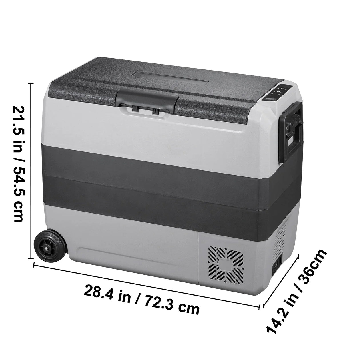 VEVOR Dual-Zone Car Refrigerator Freezer, 48QT - T45K