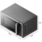 Chefman Countertop Microwave Oven, 0.9 Cu Ft, 900 Watts, Stainless Steel - CRJ55-SS-9