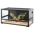 REPTI ZOO 40 Gallon Tempered Glass Reptile Terrarium Tank 36x18x18 in