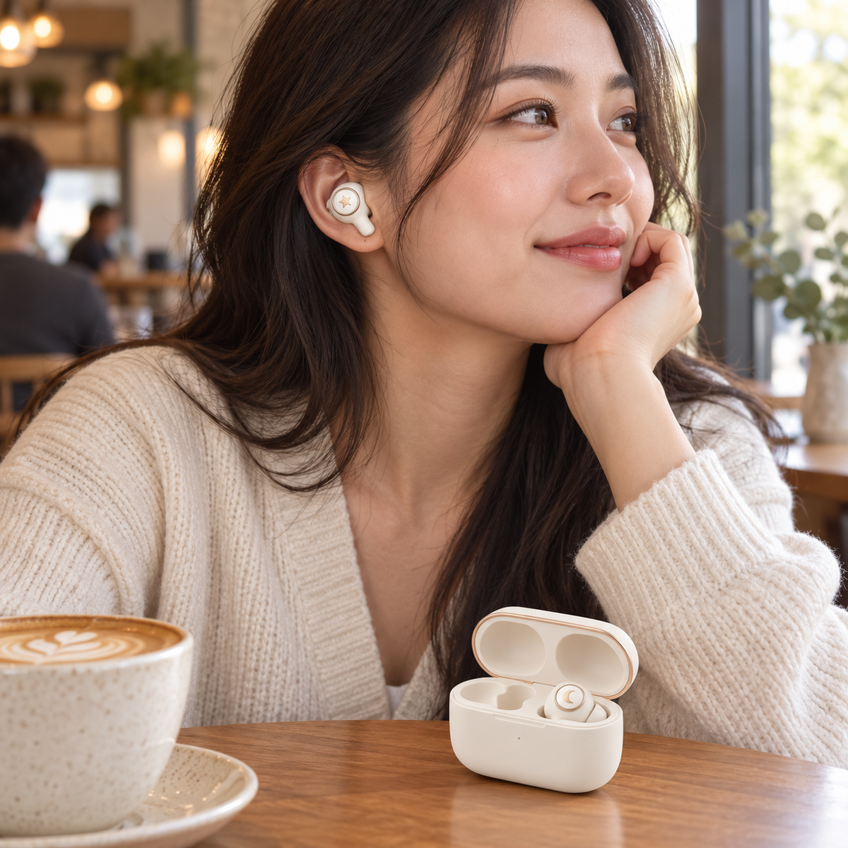 Star and Moon TWS Earbuds with Charging Case