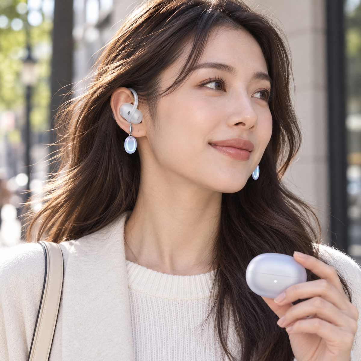 Lunar Charm Wireless Earbuds with Charging Case