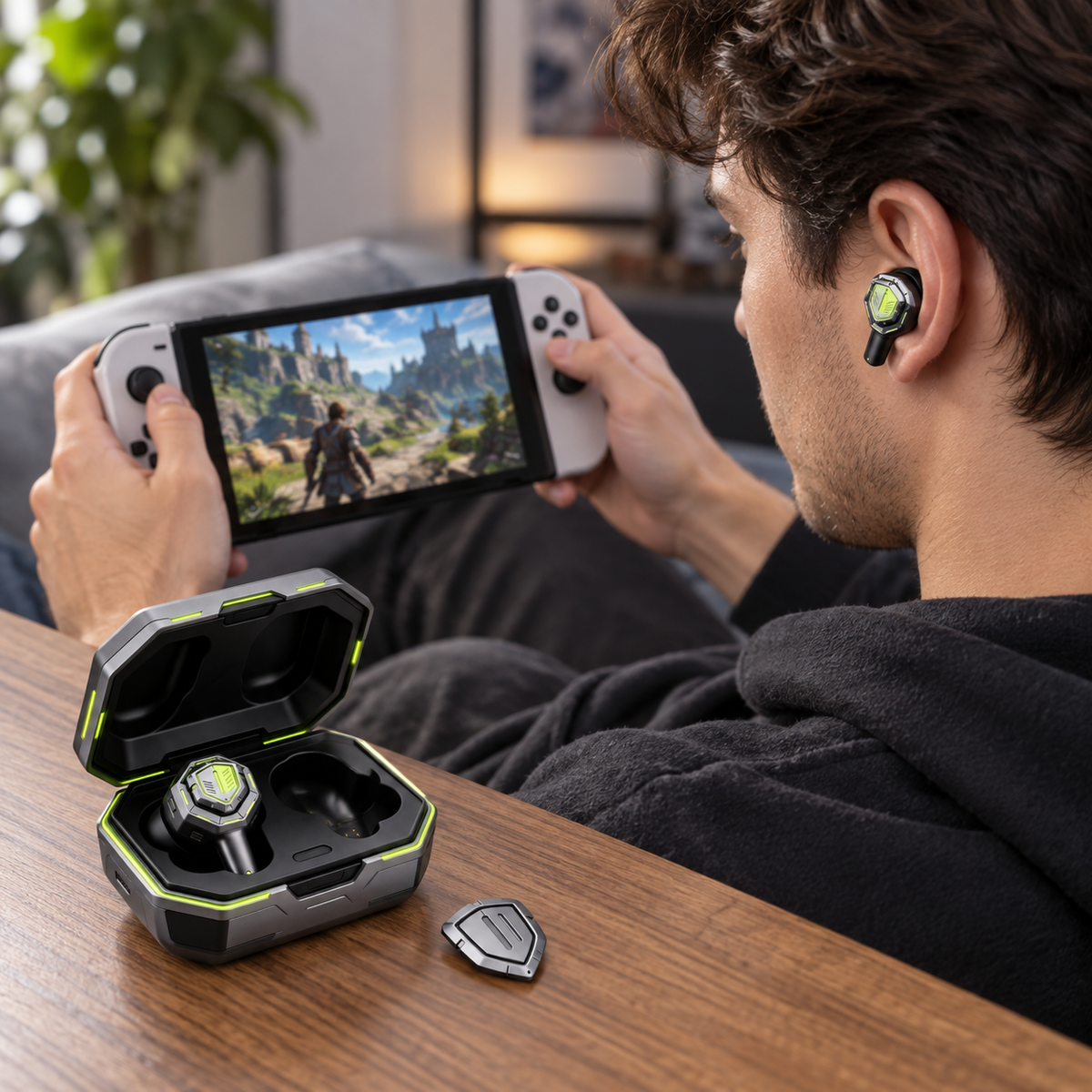 Mecha Shield Gaming TWS Earbuds with Magnetic Interchangeable Faceplates