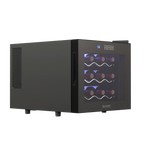 JINJUNYE Countertop Wine Cooler Refrigerator, 12 Bottle, Glass Door