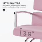OmySalon Salon Chair With Hydraulic Pump, Pink, 360 Degree Swivel