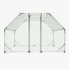 Seizeen Walk-In Chicken Coop Run for 6-8 Chickens, 10FT - Waterproof Galvanized Wire