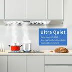 30 Inch Built-In Range Hood 800 CFM 3-Speed Touch Control