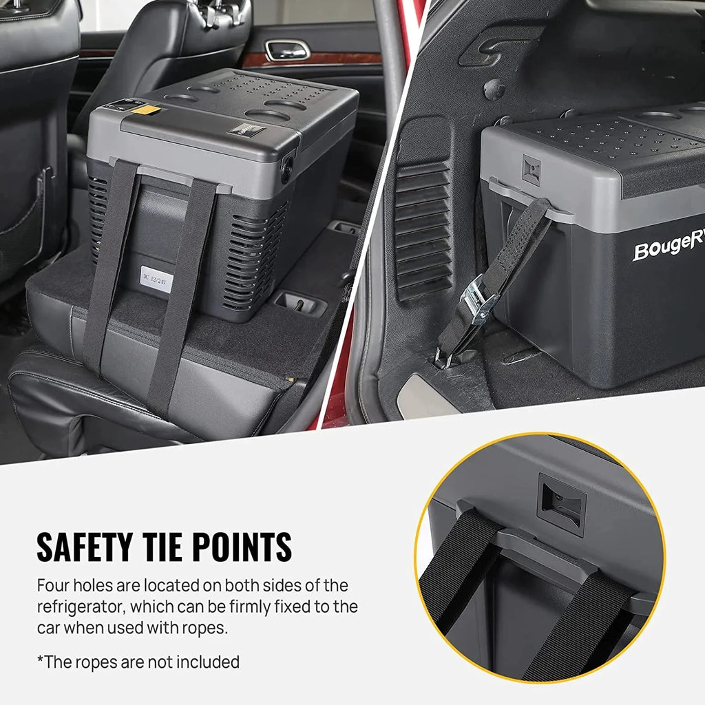 BougeRV Portable Car Refrigerator 21 Qt, 12 Volt, Black - CRPRO
