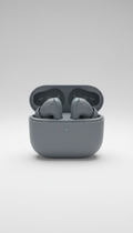 In-ear headphones with slate gray shell