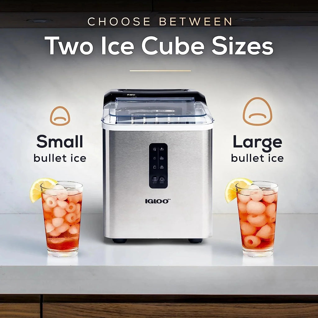 Igloo Self-Cleaning Countertop Ice Maker, 1.5 qt, 26 lbs/24 Hours, Aqua