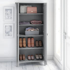 Tall Freestanding Storage Cabinet With Doors And 5 Shelves