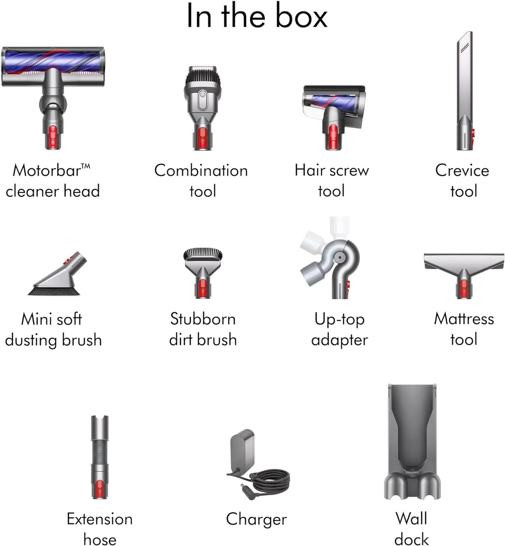 Dyson Cordless Stick Vacuum Cleaner, 0.14 Gallons, Silver/Nickel - V8 SV25