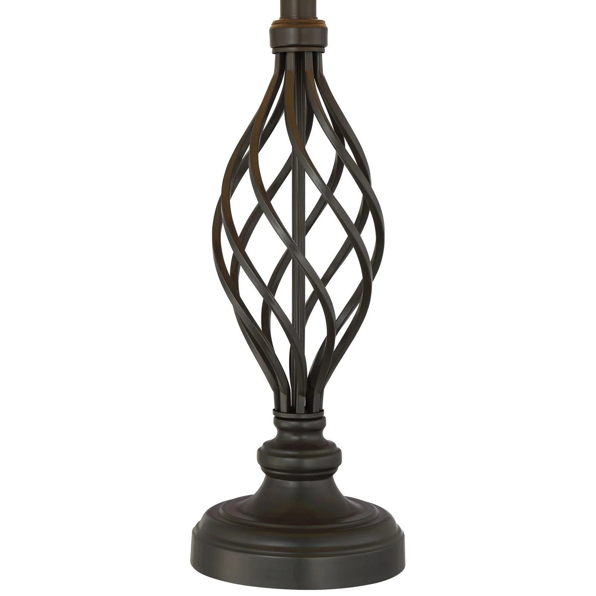 Franklin Iron Works Annie Table Lamps, Set of 2, 28 in Tall, Bronze Iron, Cream Tapered Drum Shade - Annie