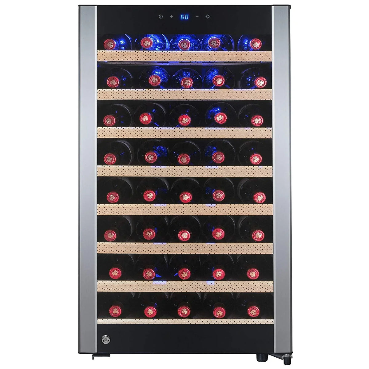 AKDY 52 Bottles Single Zone Freestanding Wine Cooler Cellar
