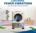 Hessaire Evaporative Air Cooler, 1300 CFM, 2-Speed Fan, 4.8-Gallon Tank, 53.4 dB, 500 Sq. Ft., White - MC18M
