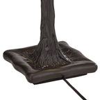 Robert Louis Tiffany Table Lamp 26 inch High Dark Bronze Cherry Blossom Stained Art Glass Shade