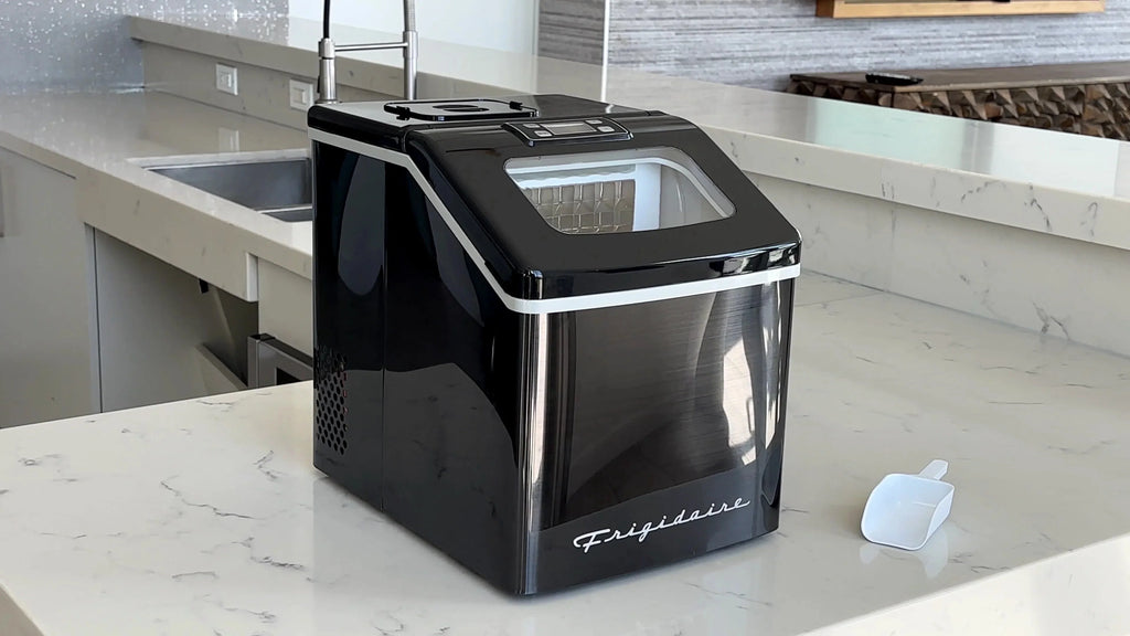 Frigidaire Countertop Clear Square Ice Maker, 40 lbs. Per Day - Stainless Steel