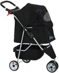 Bestpet Pet Stroller, 3 Wheels Travel Folding Carrier - T13