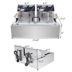 Winado Stainless Steel Deep Fryer, 23.26Qt/22L