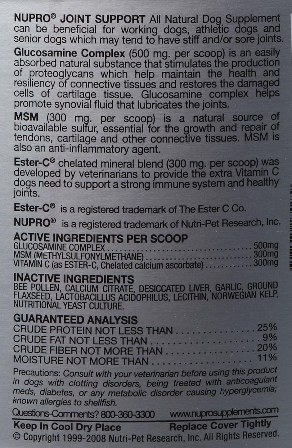 Nupro Joint Support For Dogs - 20 lbs