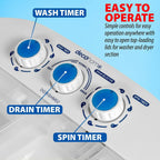 Deco Home Portable Twin Tub Washing Machine With Gravity Drainage System