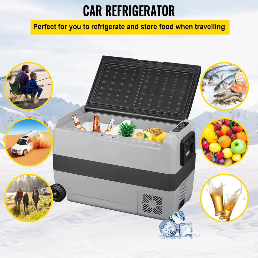 VEVOR Dual-Zone Car Refrigerator Freezer, 48QT - T45K