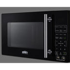 Compact Countertop Microwave, Black With 2 USB Ports And Built-In Power Allocator