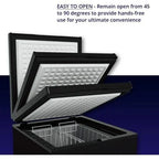 Northair Chest Freezer, 3.5 Cu Ft, 2 Removable Baskets, Black