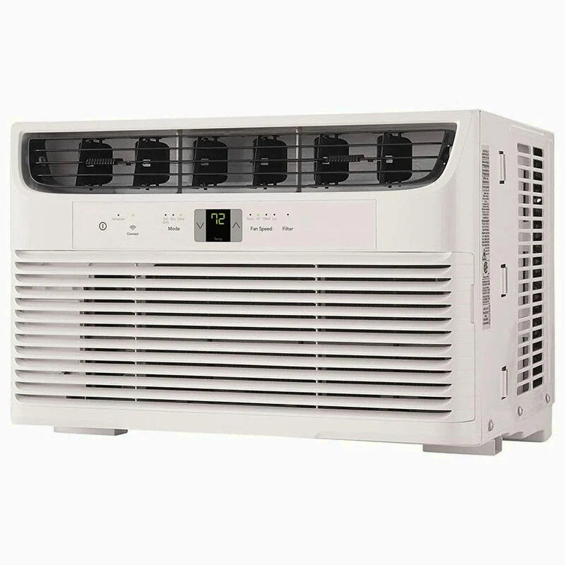 8,000 BTU Window Air Conditioner With WiFi And Remote, Multi-Speed, Eco Mode, White