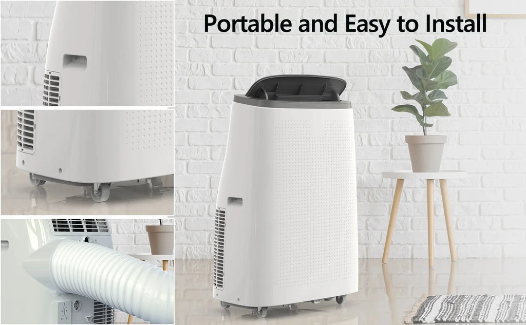 BLACK+DECKER Portable Air Conditioner 14,000-BTU 3-Speed 1,250-Watt With Remote - BPP10WTB