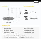 Orison Outdoor Plug-In Ceiling Fan With Light, Yellow, 21in D x 21in W x 10in H - B63992