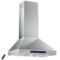 EKON KITCHEN EXPERT 36 Inches Stainless Steel Convertible Wall Mount Range Hood With Charcoal Filter And Remote Control - NAP04-36