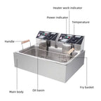 Winado Stainless Steel Deep Fryer, 23.26Qt/22L
