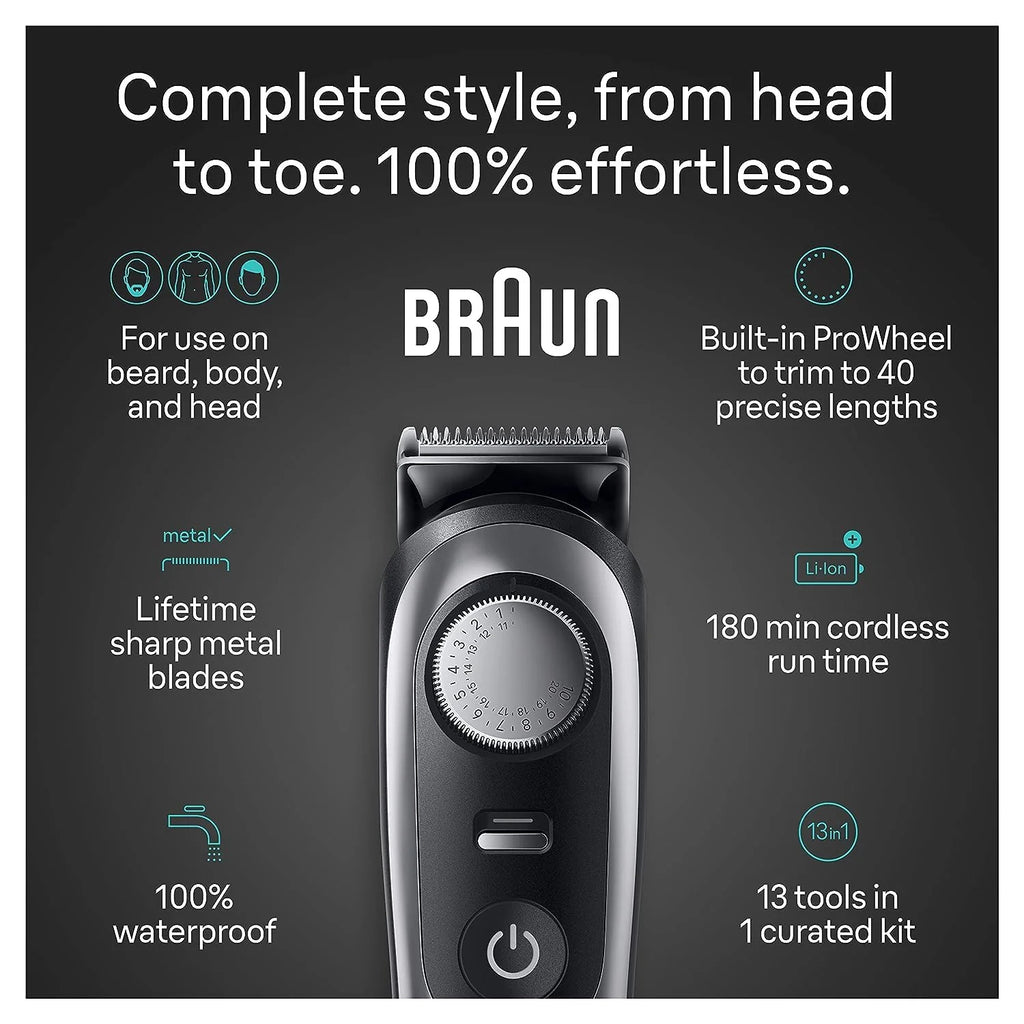 Men's 13-in-1 Grooming Kit With Beard Trimmer, Hair Clipper And Body Groomer