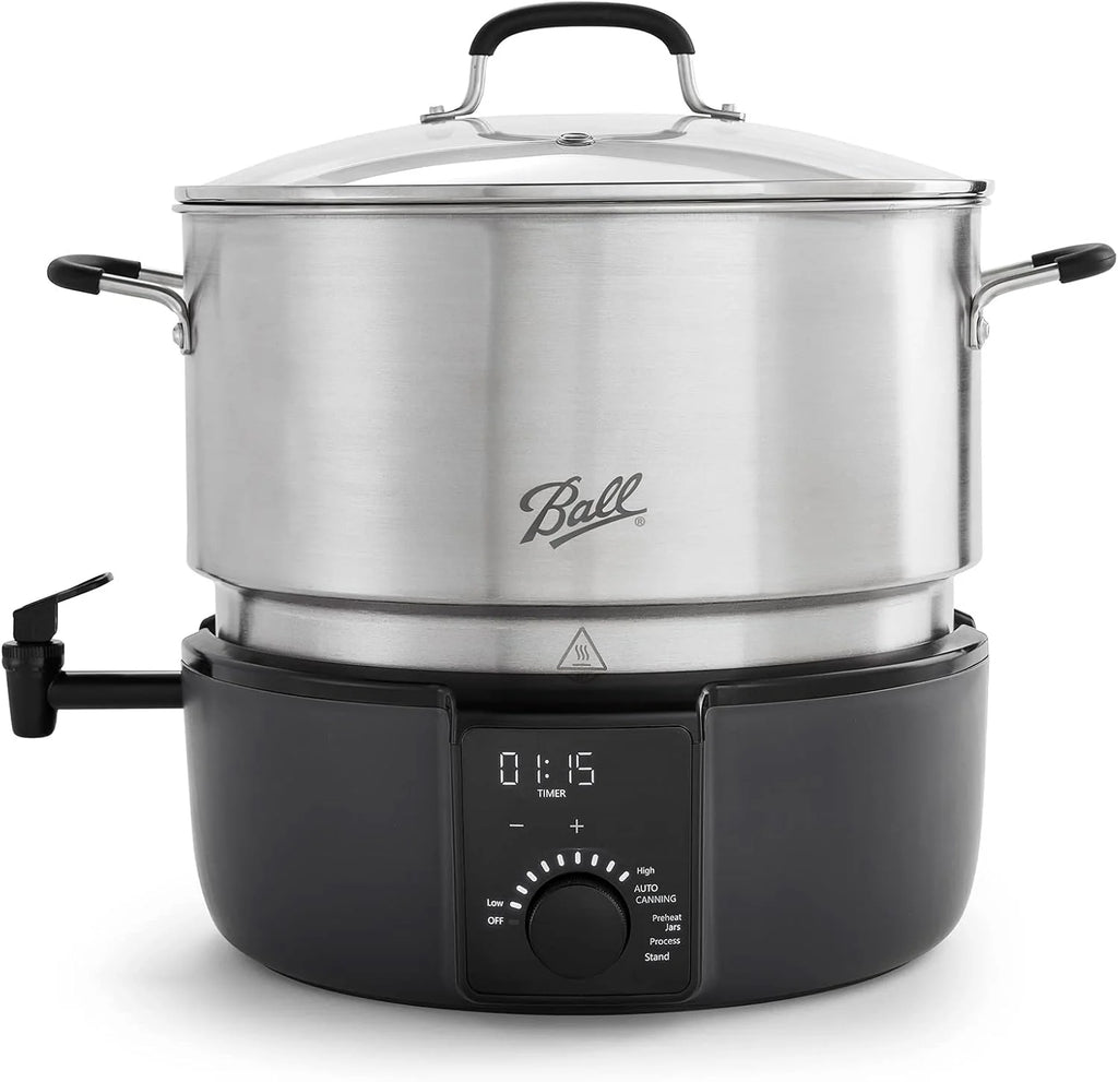Electric Water Bath Canner, 21-Quart - Automatic Home Canning Appliance