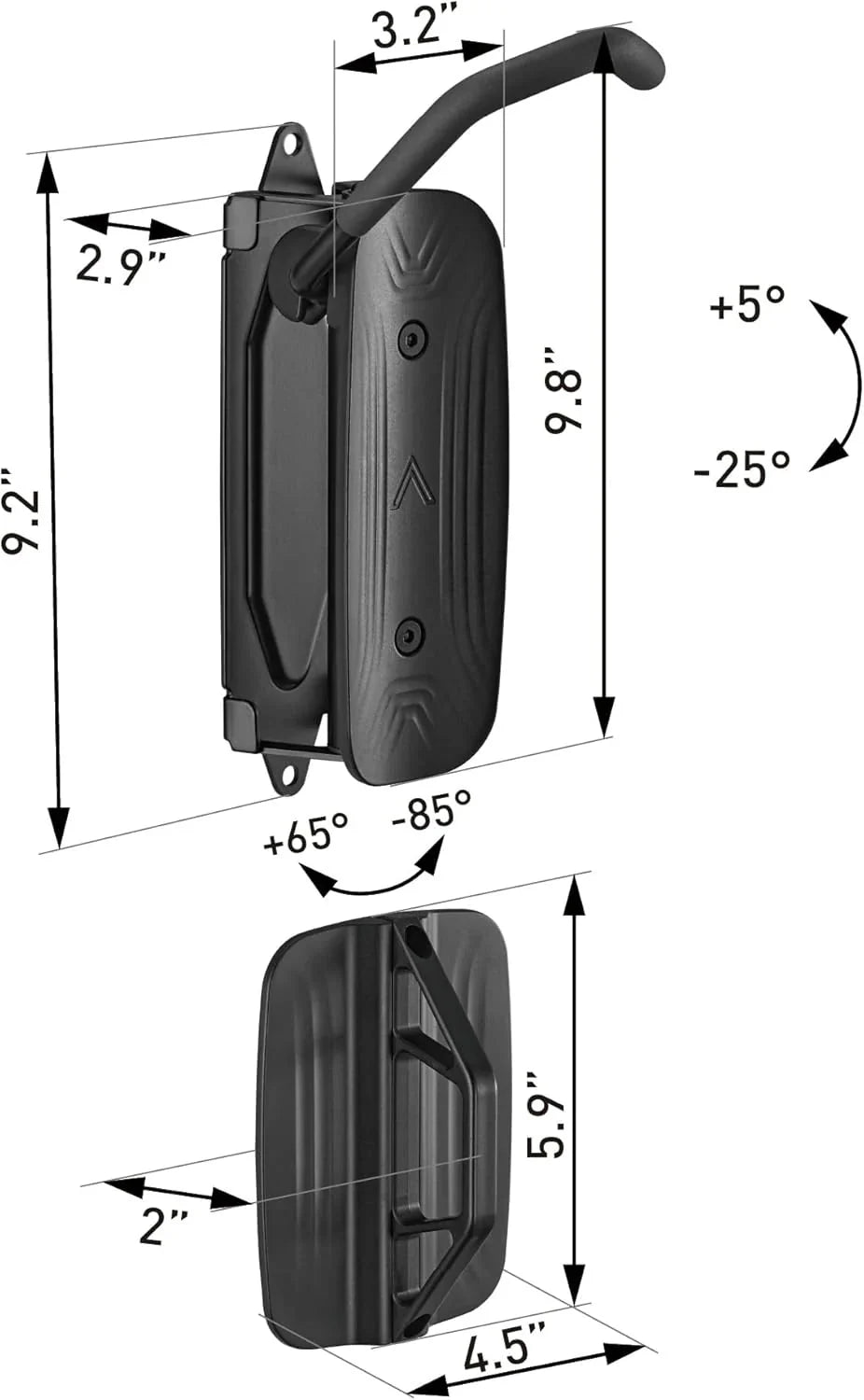 2-Pack Swivel Bike Wall Mount - Holds Up To 66 lbs