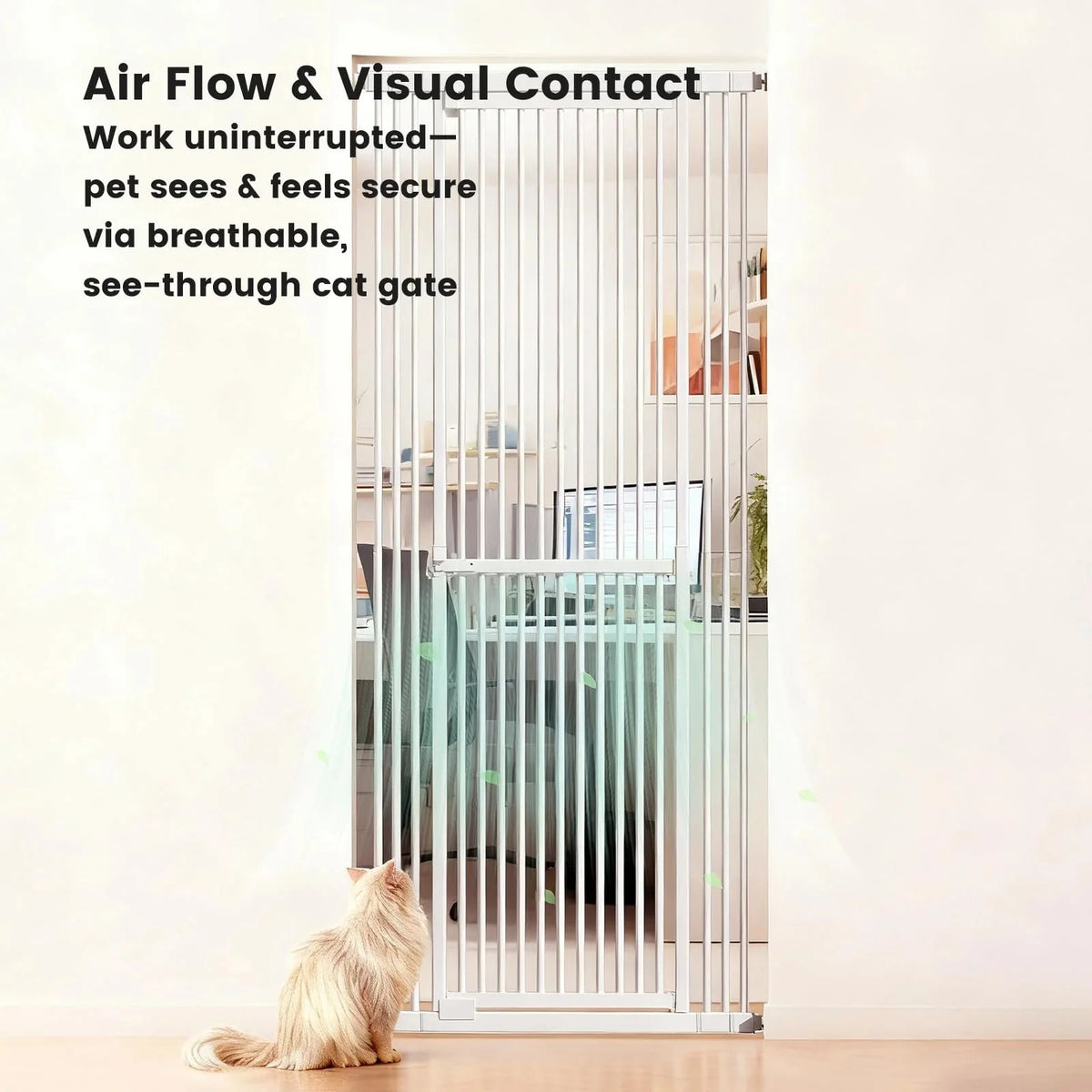 Extra Tall Cat Gate, 27.56-37 in Wide, 51-87 in Adjustable Height