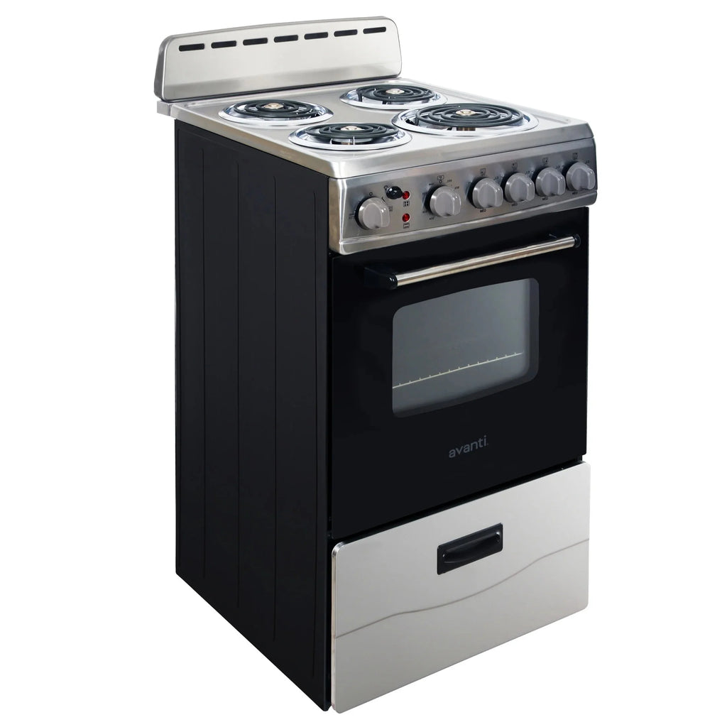Avanti 20 Inch Freestanding Electric Range Oven, 2.1 Cu. Ft., Stainless Steel - ERU200P3S