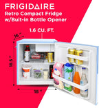 Frigidaire Retro Compact Refrigerator 1.6 cu ft 16 in D x 18 in W x 18.5 in H Moonlight - EFR176