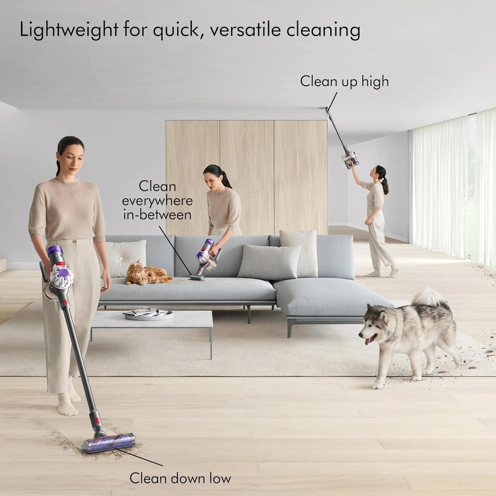 Dyson Cordless Stick Vacuum Cleaner, 0.14 Gallons, Silver/Nickel - V8 SV25