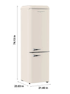 Frigidaire Bottom Mount Retro Refrigerator, 9.0 Cu. Ft., Black