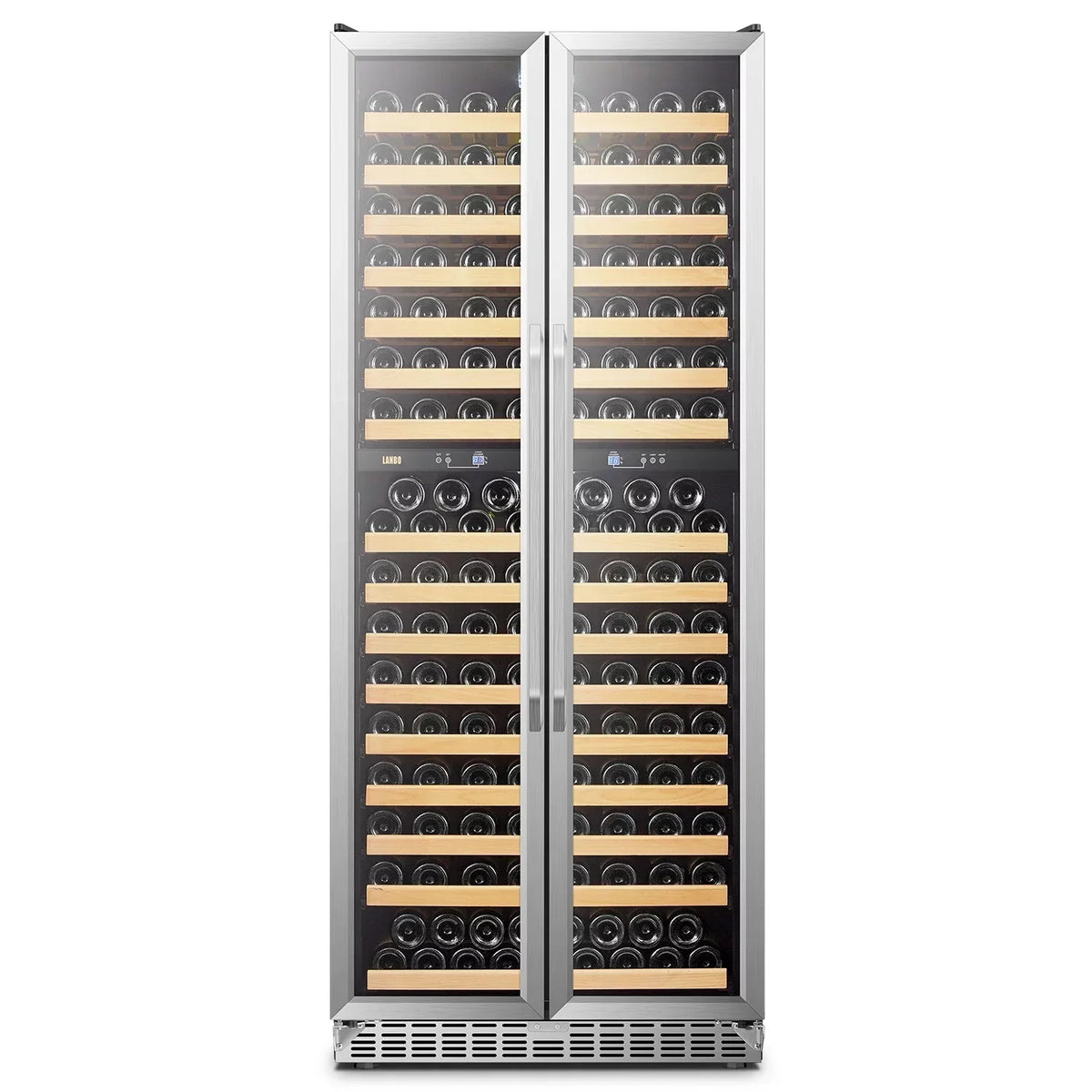 Lanbo 32 Inch 287 Bottle Dual Zone Compressor Freestanding Wine Refrigerator - LW328DD