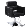 OmySalon Hydraulic Barber Chair, Black - 19.3 Inch Wide, 330Lbs Capacity