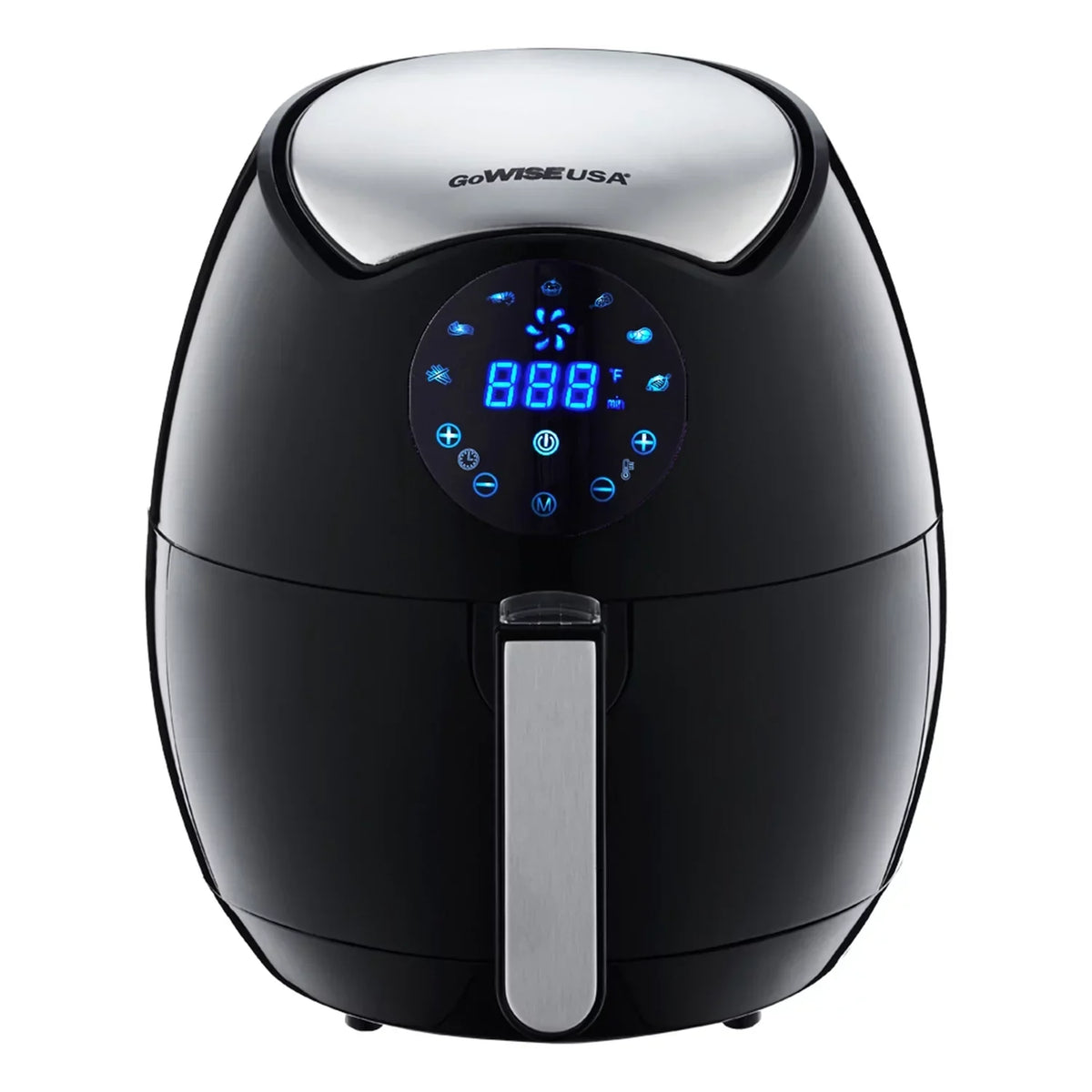 GoWISE USA Electric Air Fryer, Black, 3.7 QT, 1400W - GW22621